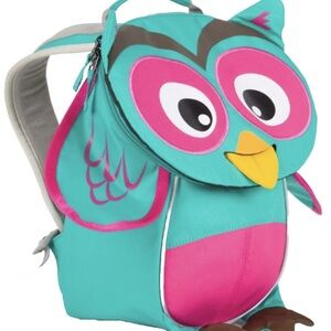 Affenzahn Owl Teal and Pink Mini Backpack